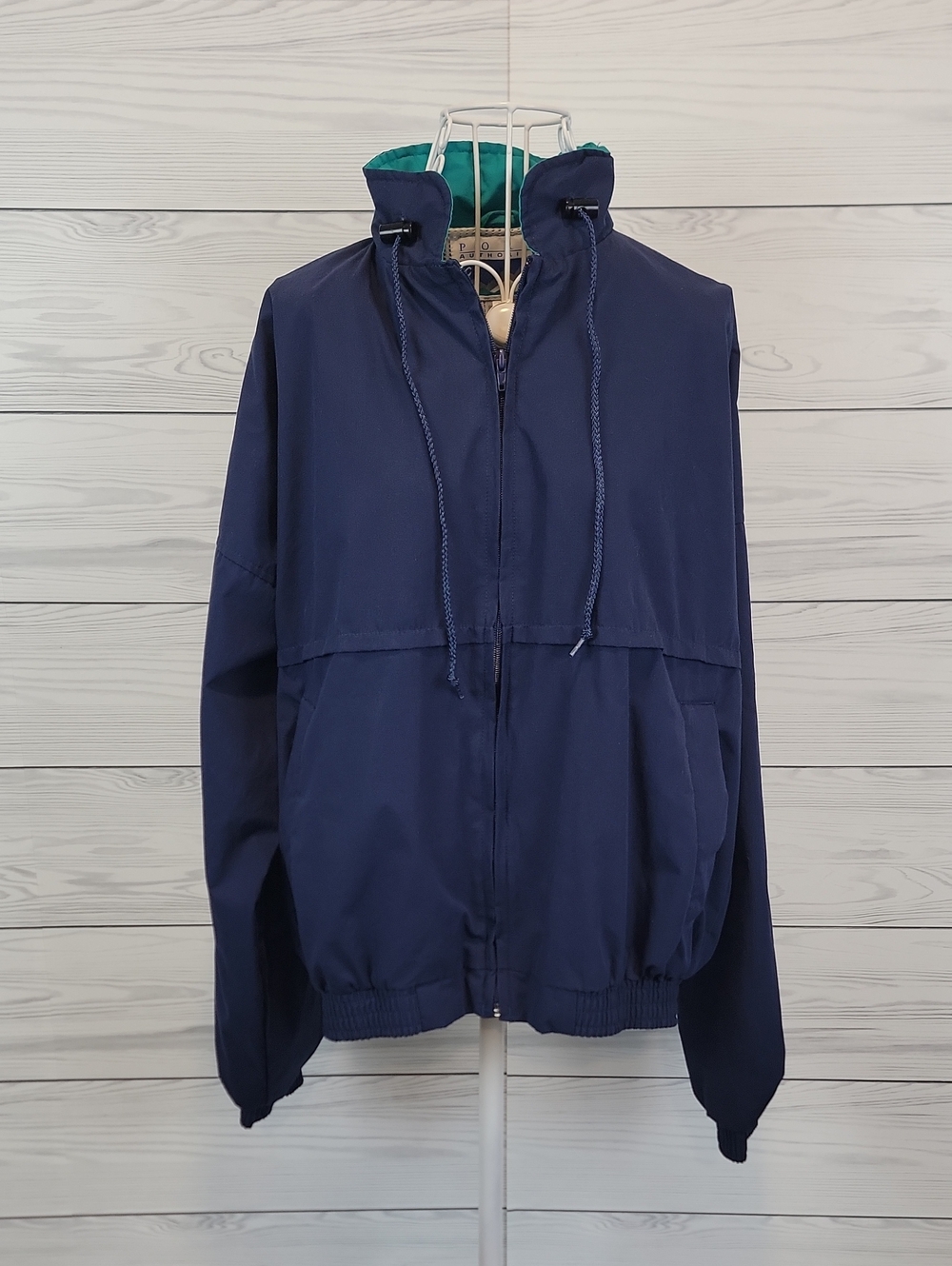 Port Aurhority Windbreaker Jacket - Navy Vintage 90s Mens Size M